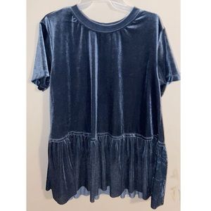 Blue Velvet Top